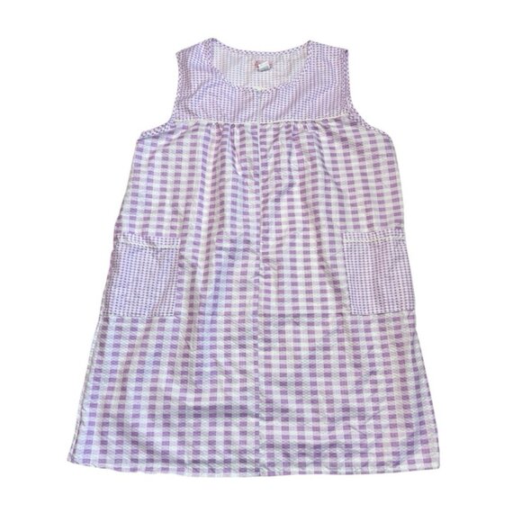 *New Lati Fashion Sleepwear Womens Plus XXXL Purple Check Zip Housecoat Pockets - Picture 1 of 5